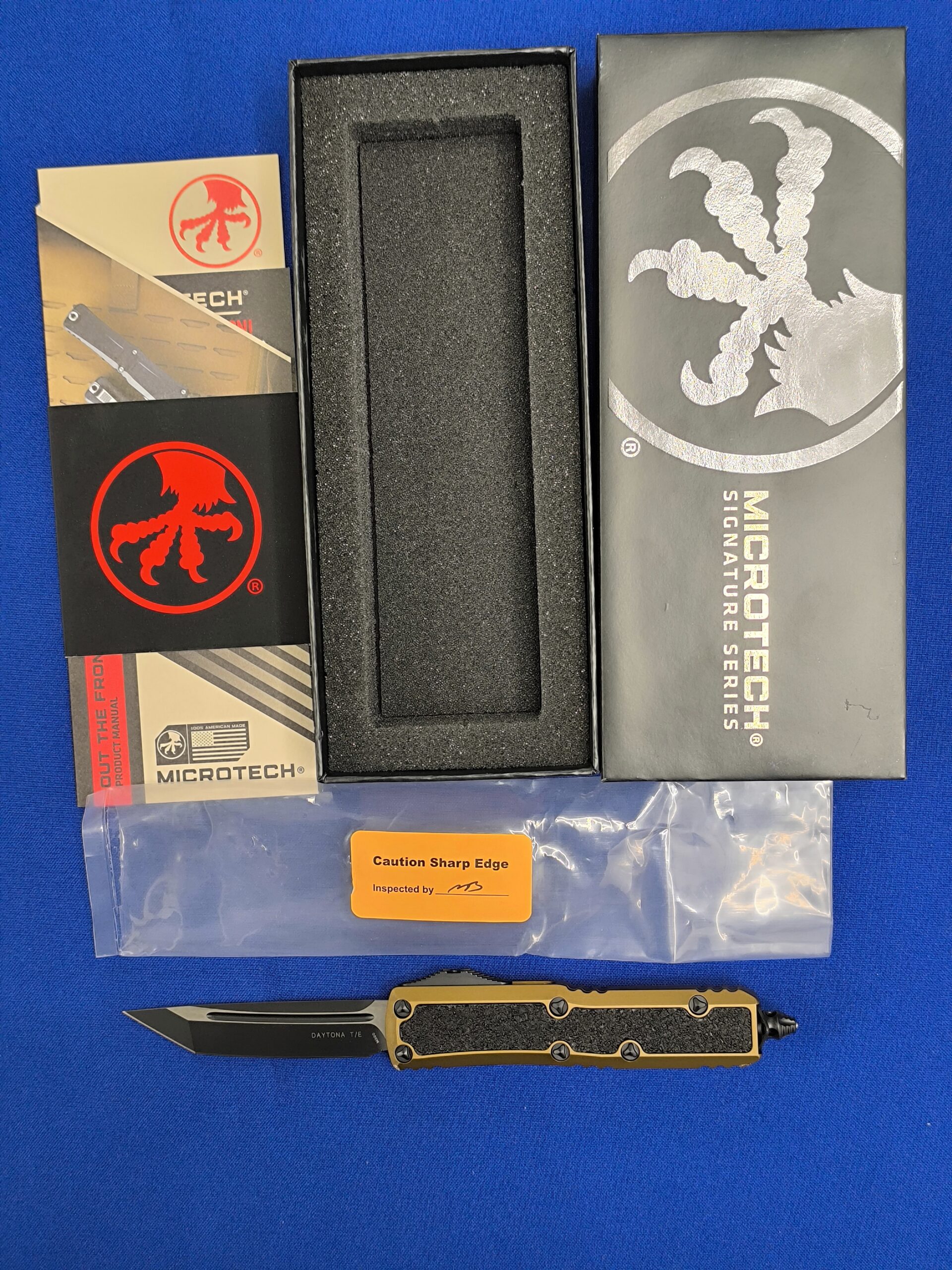 Фронтальный нож Microtech Daytona T/E 127-1 TAS, сталь M390